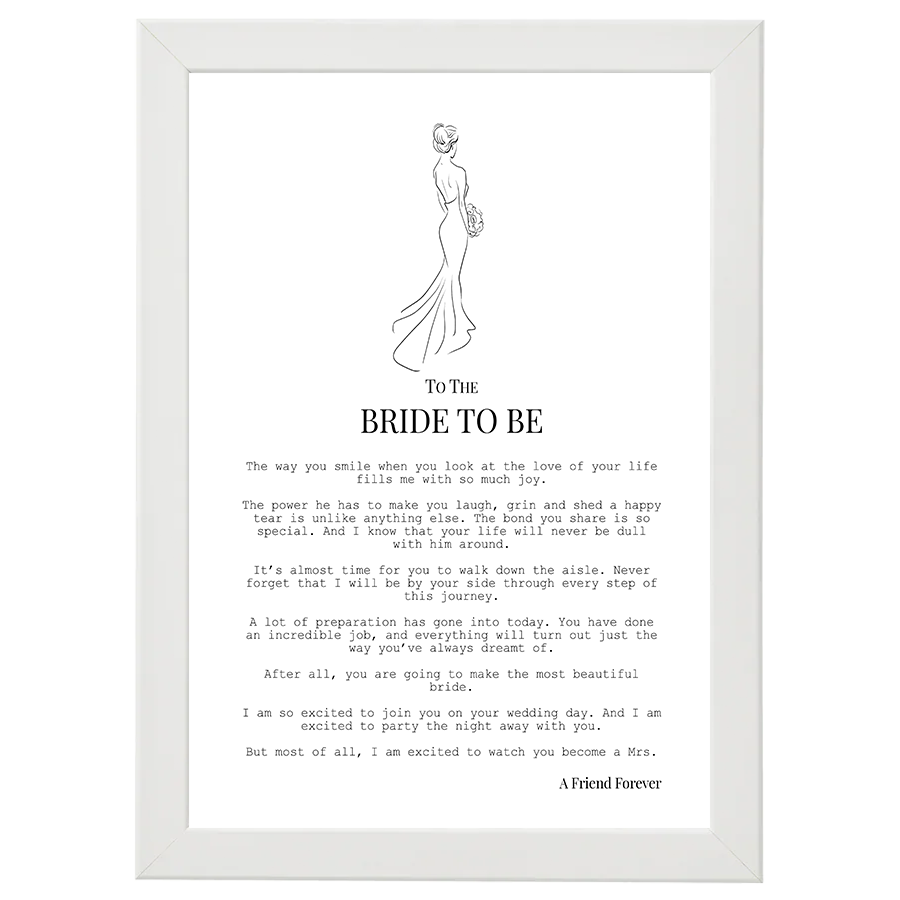 Bride to Be (from Friend)