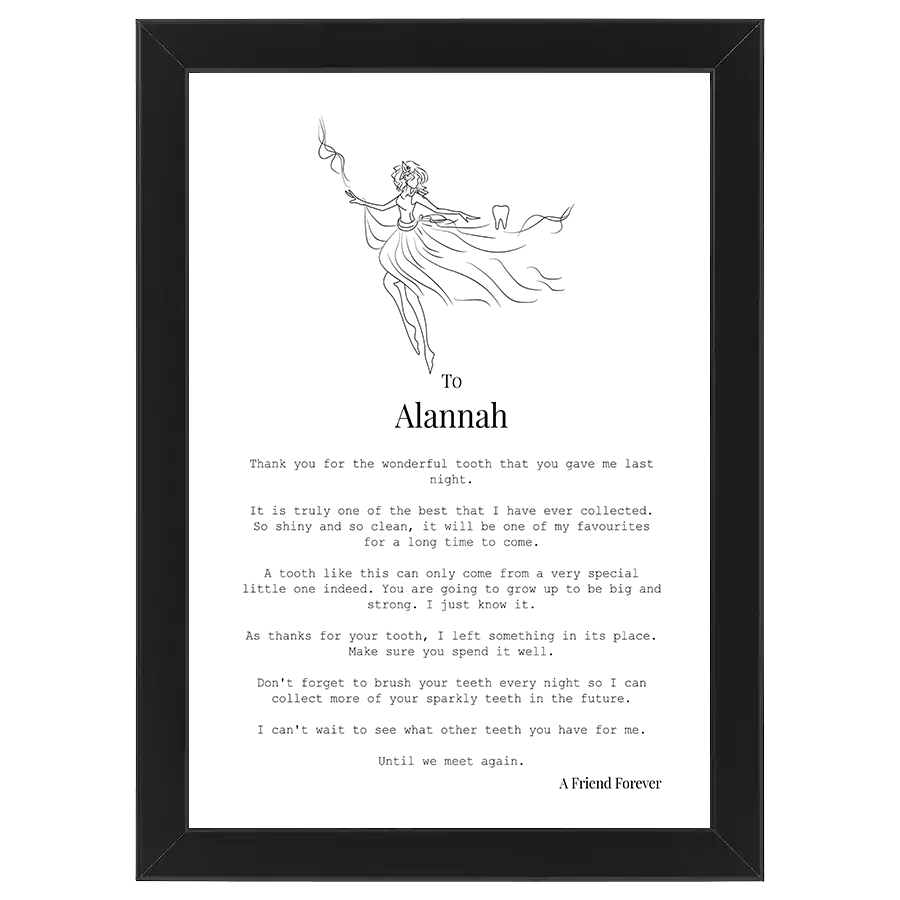 Tooth Fairy Letter (Girl - Personalised)