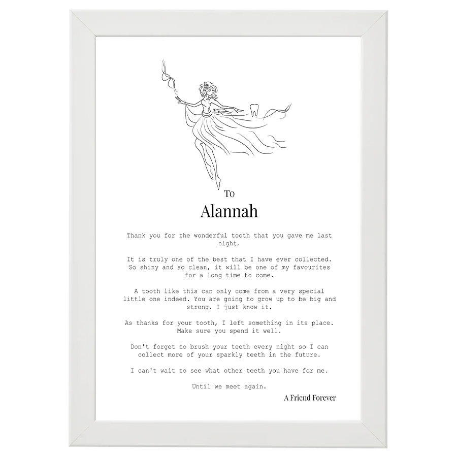 Tooth Fairy Letter (Girl - Personalised)