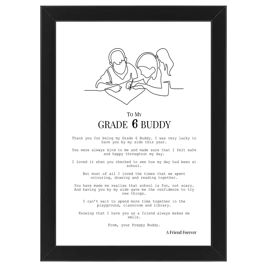 Grade 6 Buddy (from Female to Male)