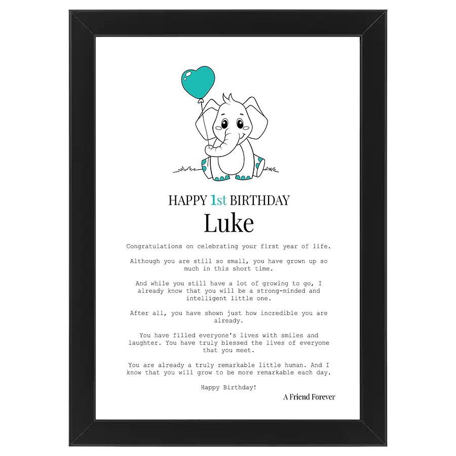 First Birthday (Boy - Personalised)