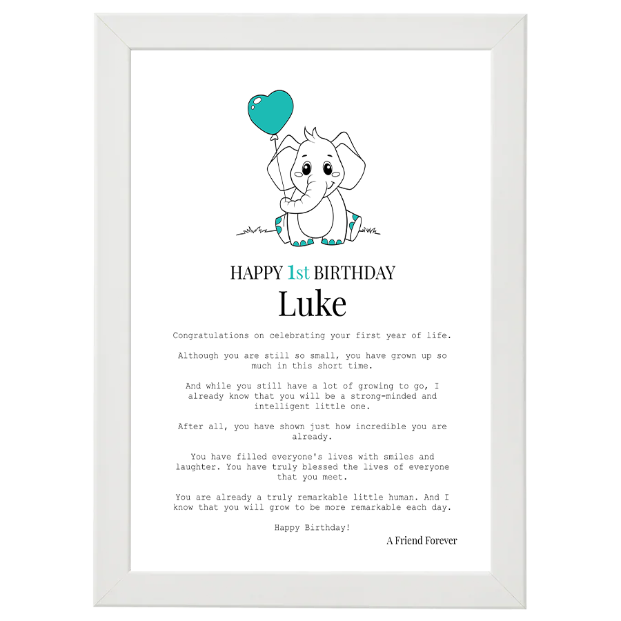First Birthday (Boy - Personalised)