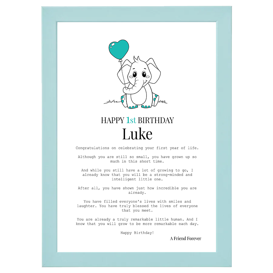First Birthday (Boy - Personalised)