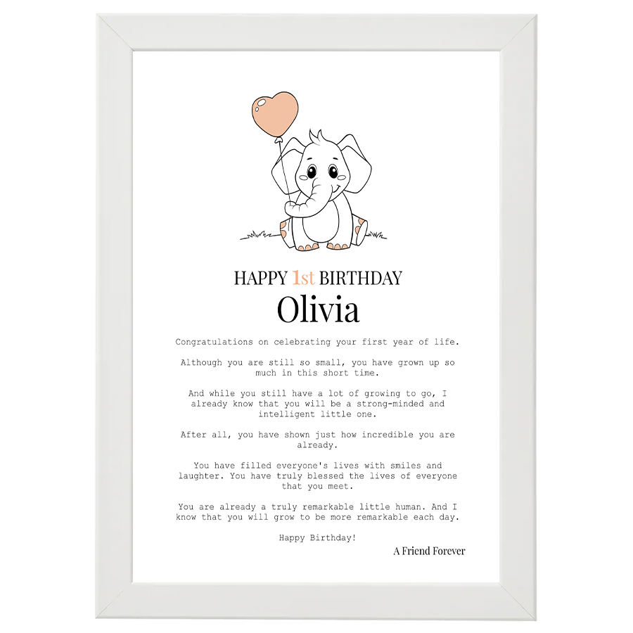 First Birthday (Girl - Personalised)