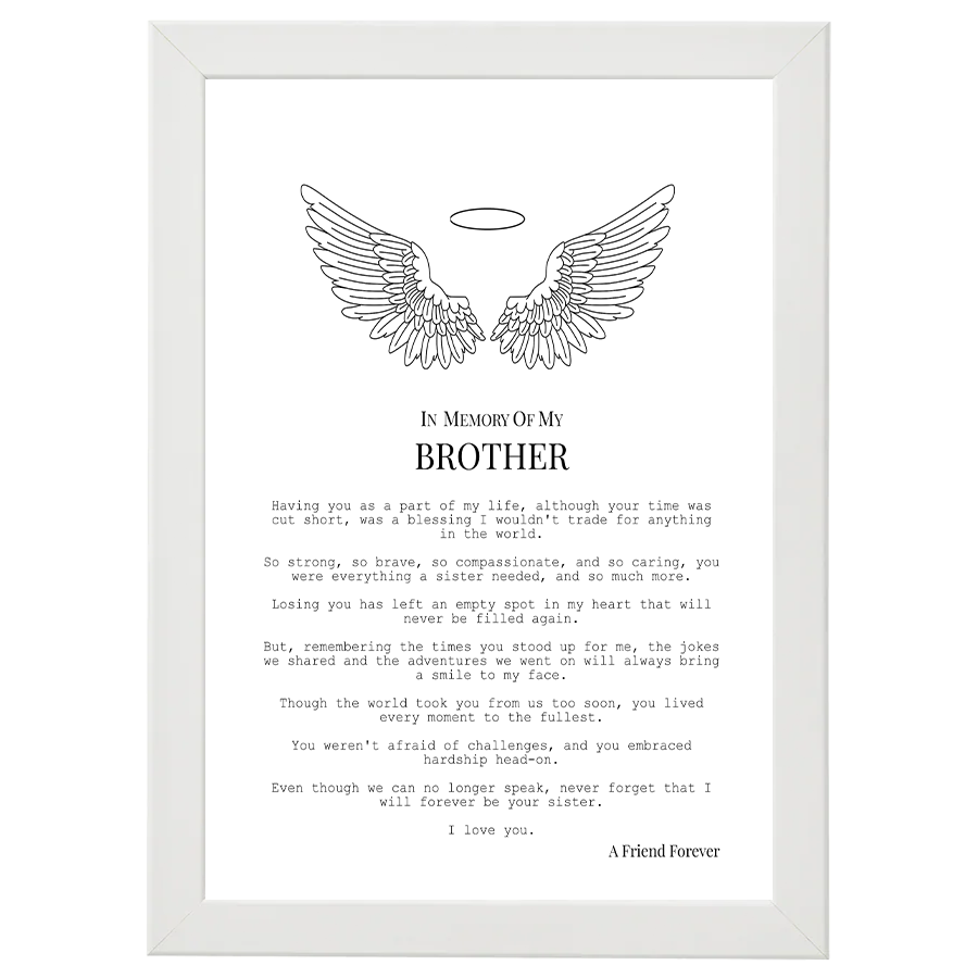 In Memory of Brother (from Sister)