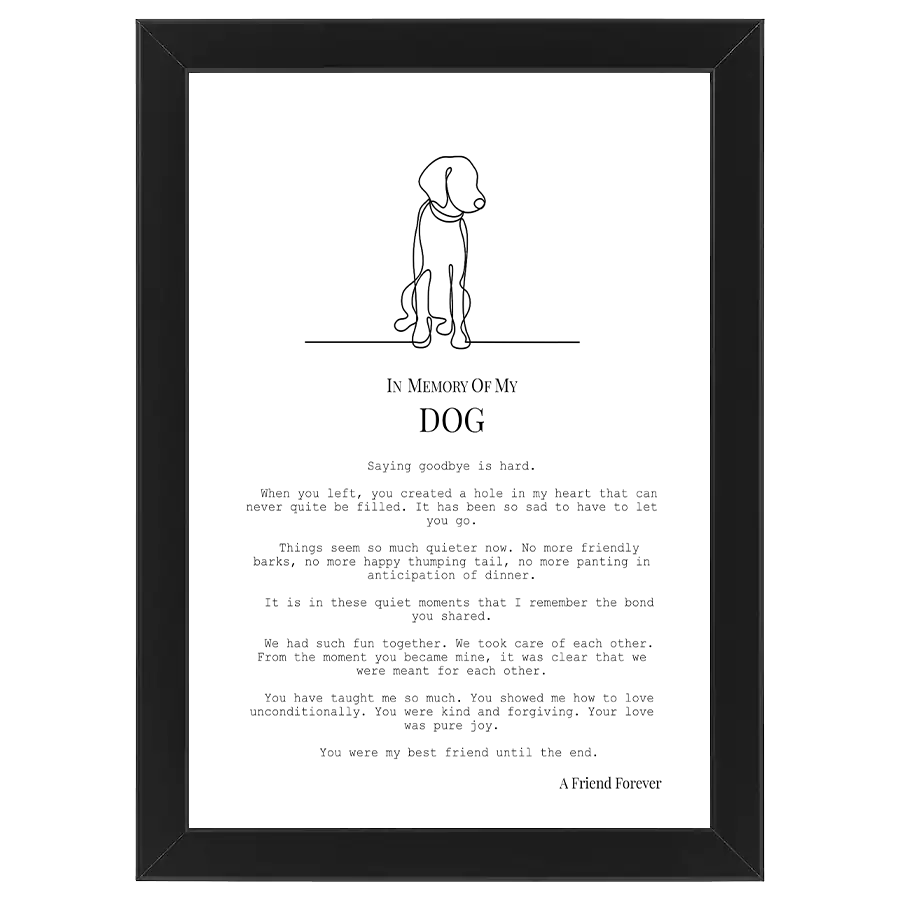 In Memory of My Dog (Personalised)