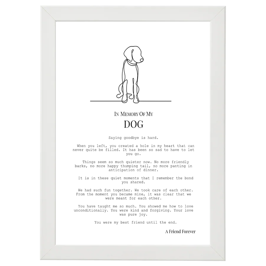 In Memory of My Dog (Personalised)