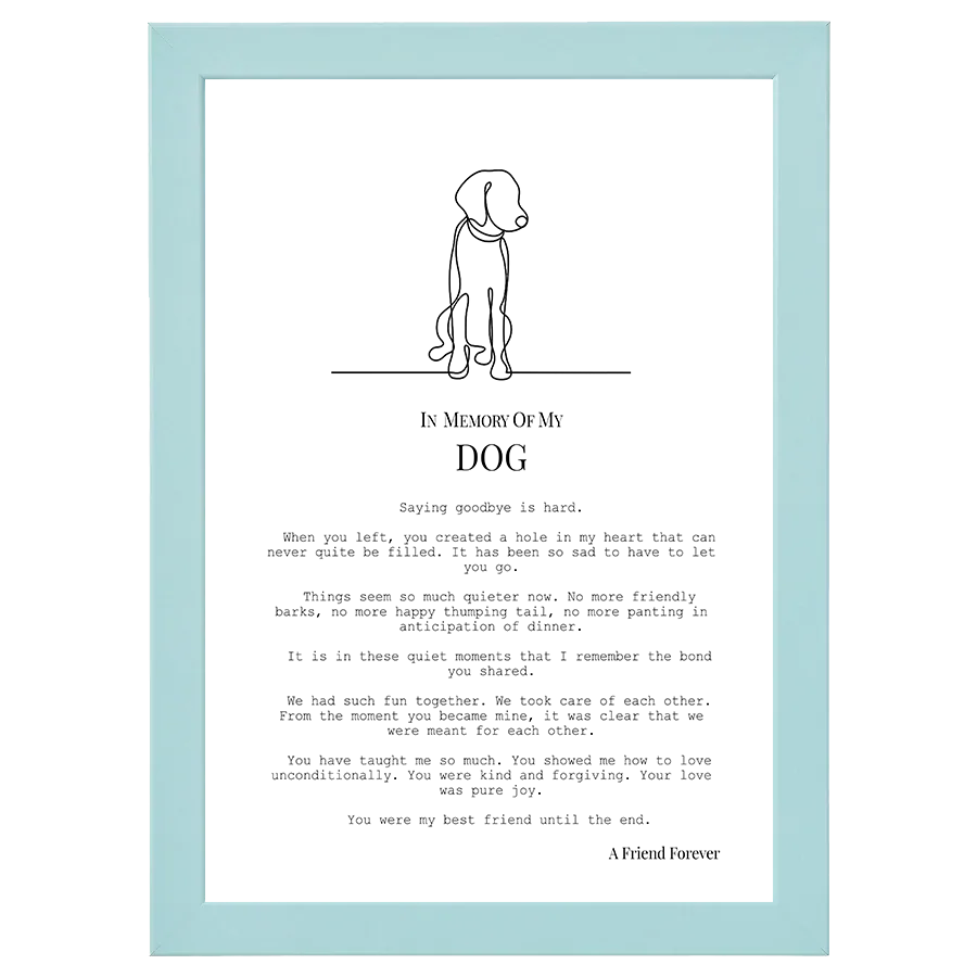 In Memory of My Dog (Personalised)