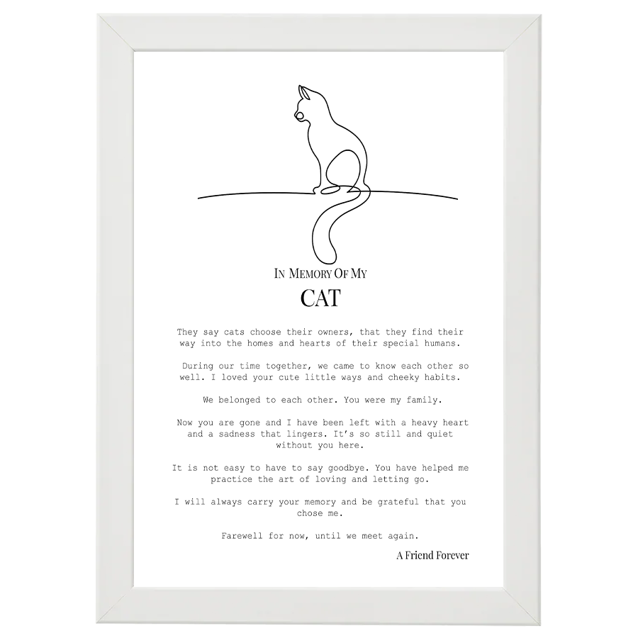 In Memory of My Cat (Personalised)