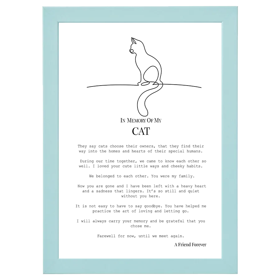 In Memory of My Cat (Personalised)