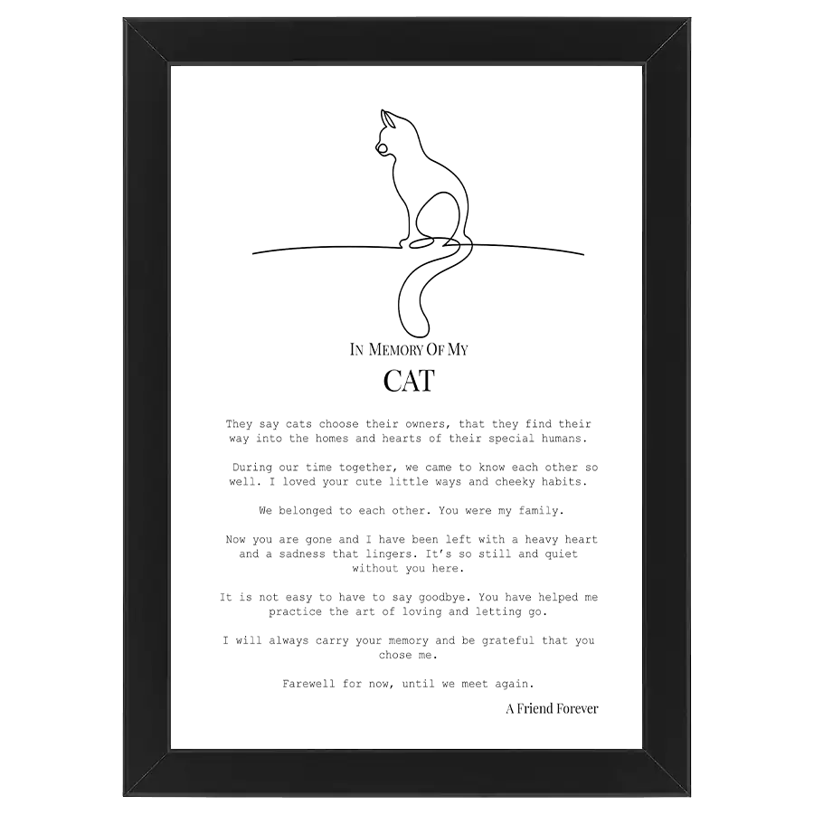 In Memory of My Cat (Personalised)